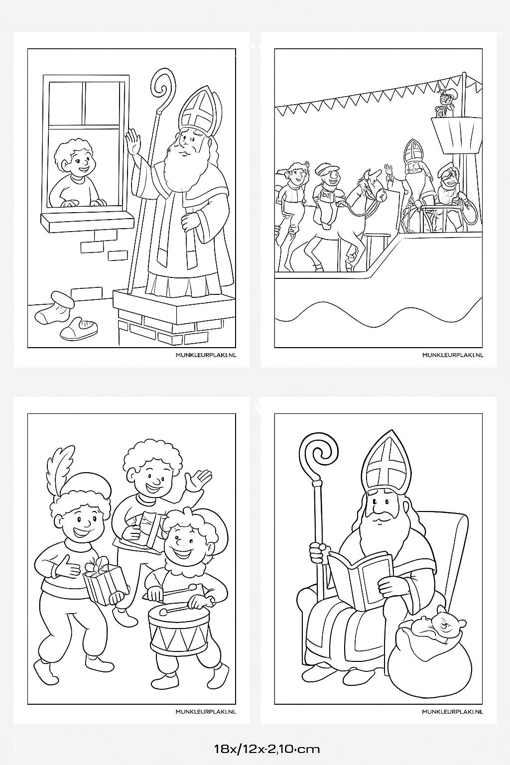 Sinterklaas Variant 2 coloring page for children