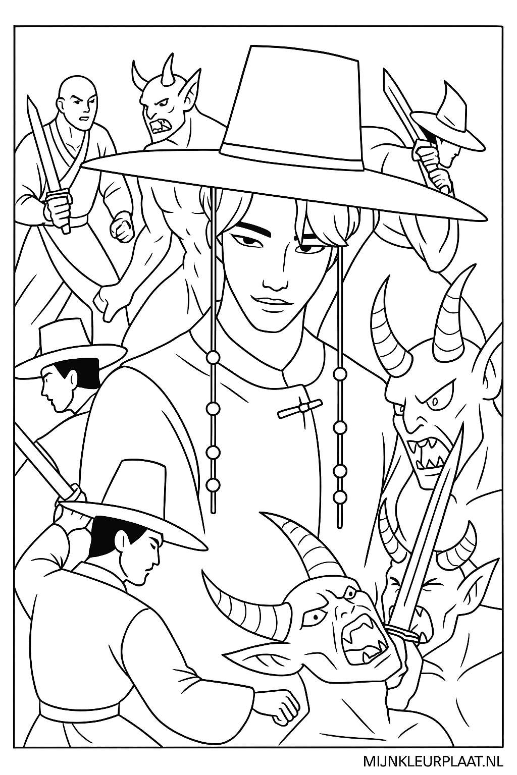 Free Saja Boys Demon Hunters Coloring Page - Variant 1 Coloring Page for Kids