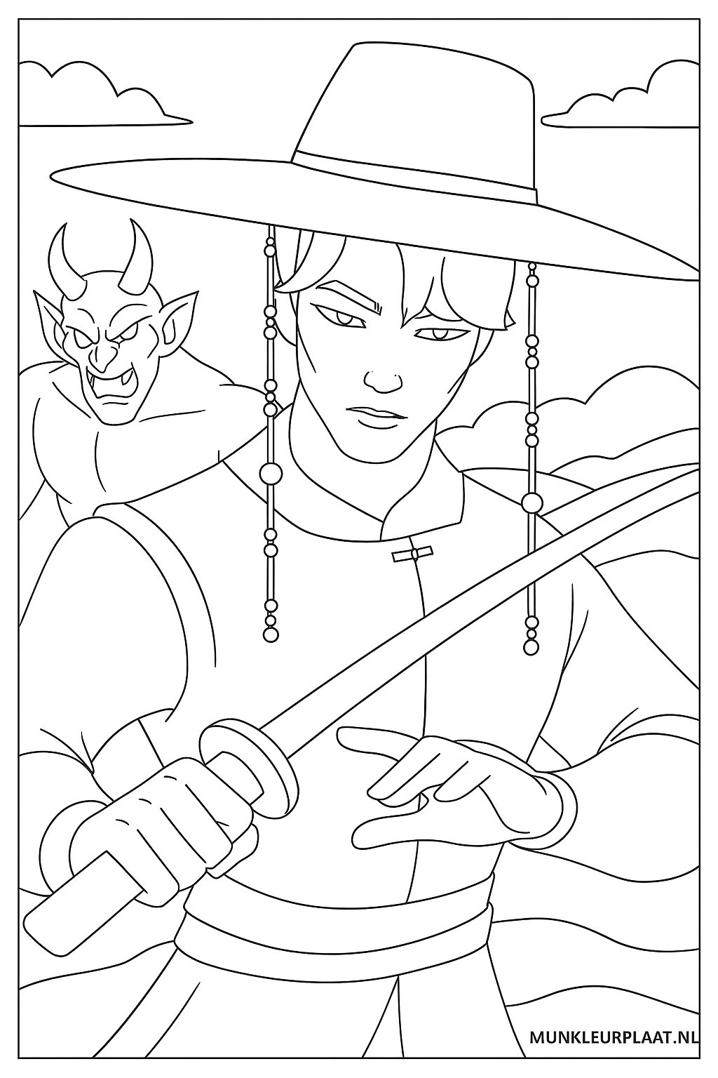 Saja Boys Demon Hunters Variant 3 coloring page for children