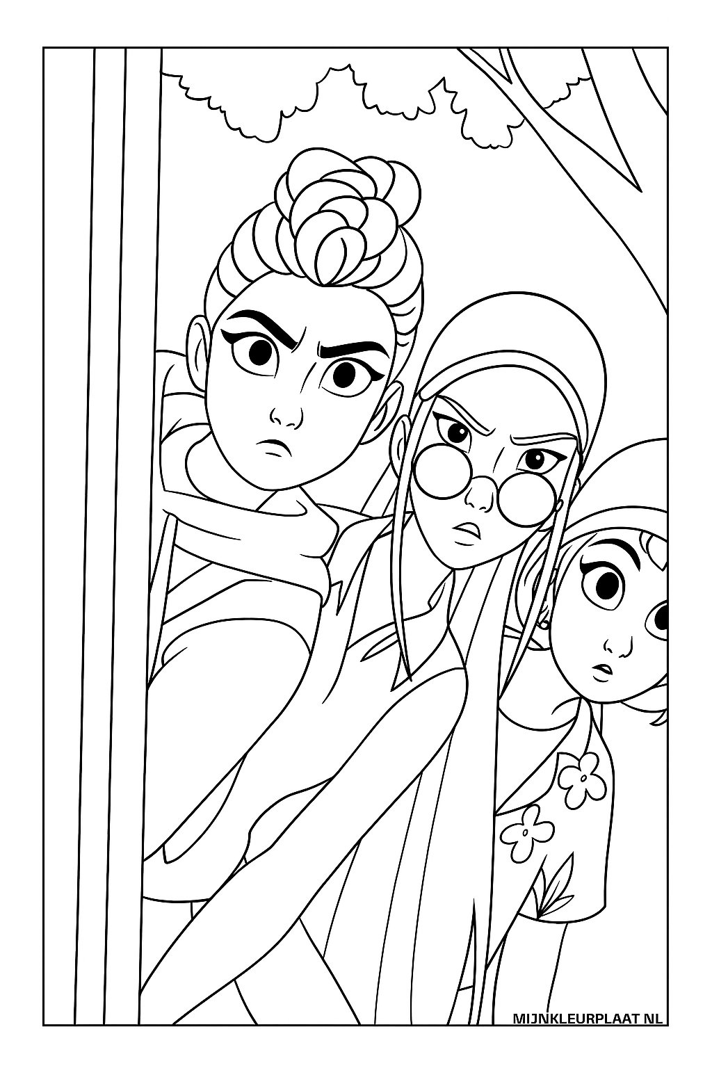 Demon Hunters Variant 4 coloring page for children