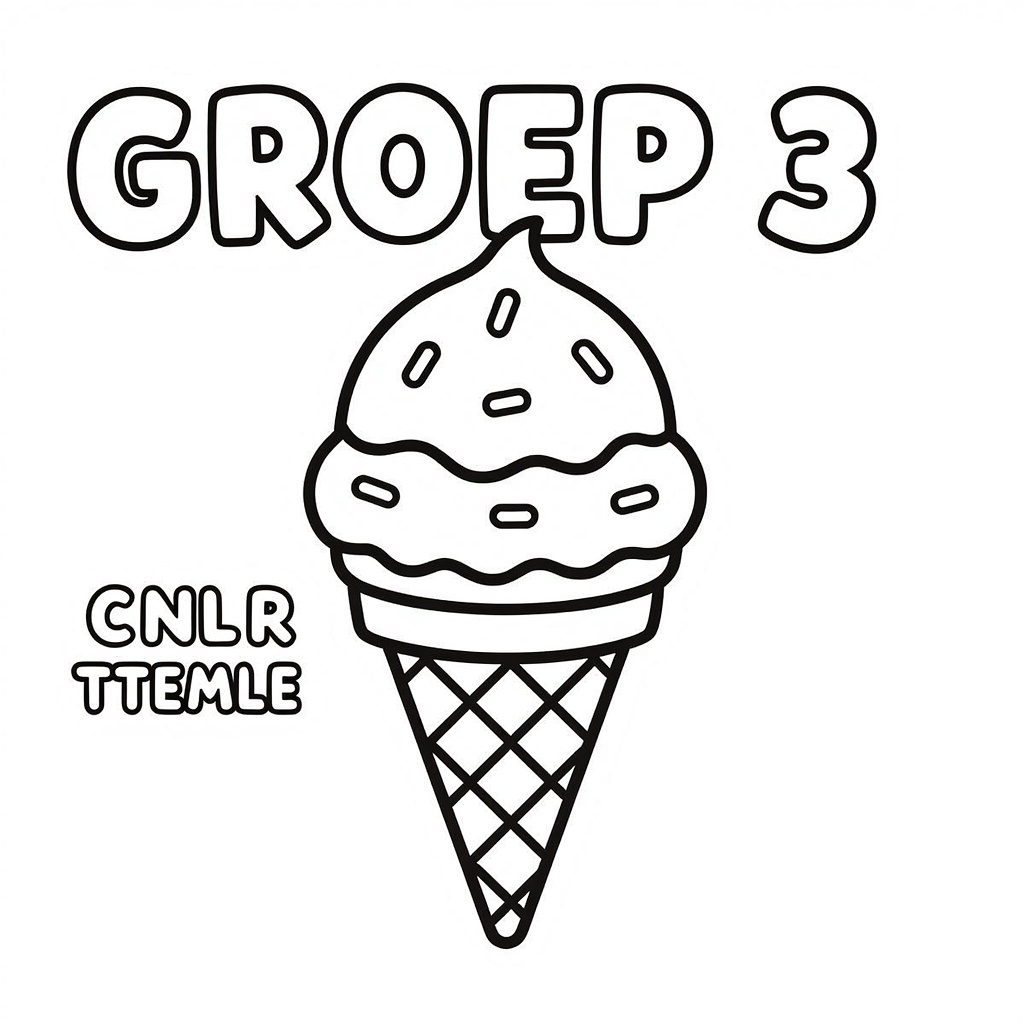 Ice cream coloring page for kids