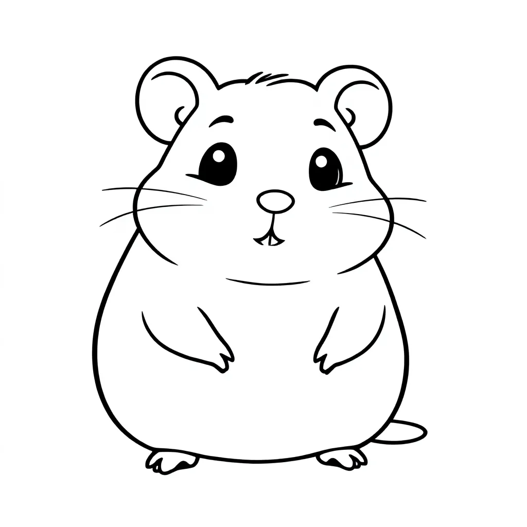 Feuille de coloriage Hamster pour enfants