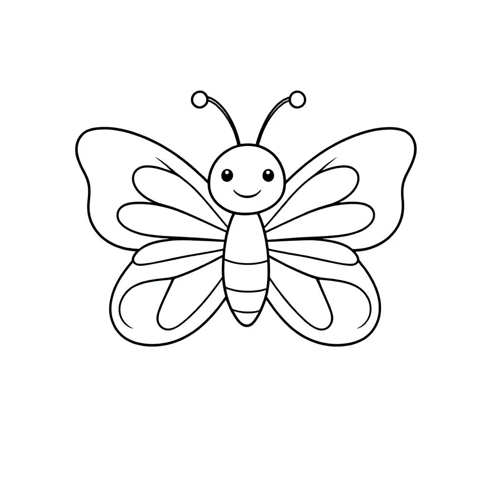 Butterfly coloring page for kids