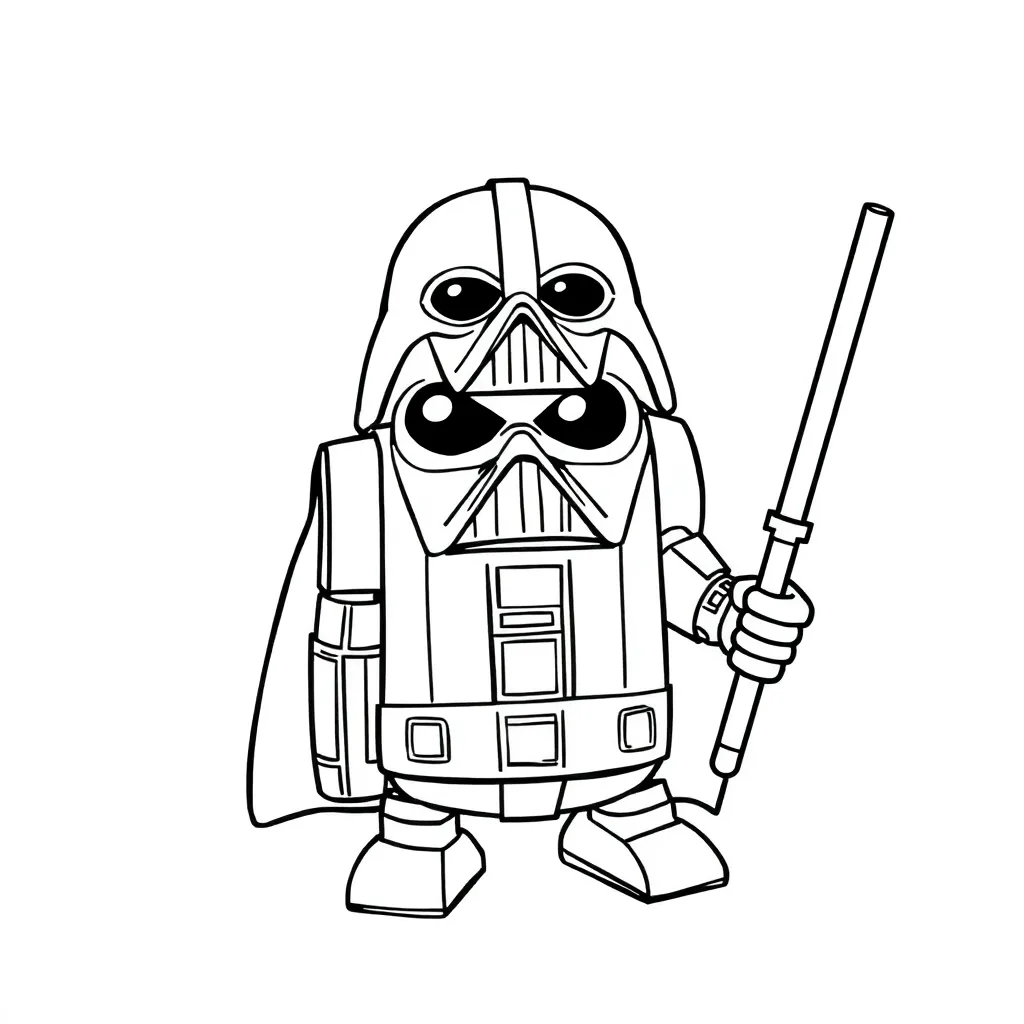 Star Wars Ruimteschip Jedi Avontuur Sci Fi coloring page for children