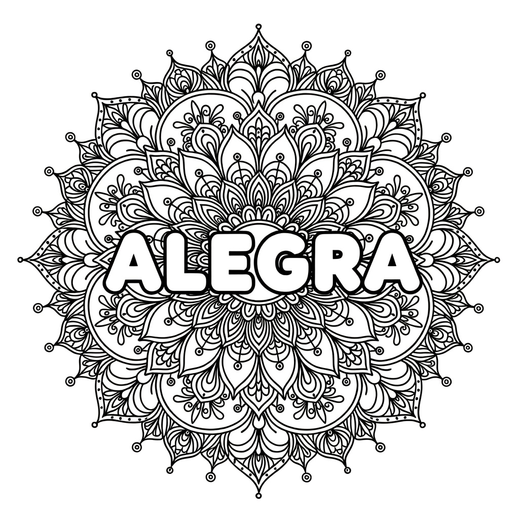 Sierlijke mandala coloring page for children