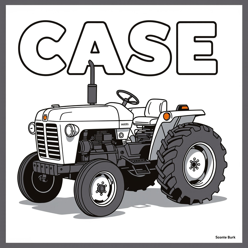 CASE trekker coloring page for children