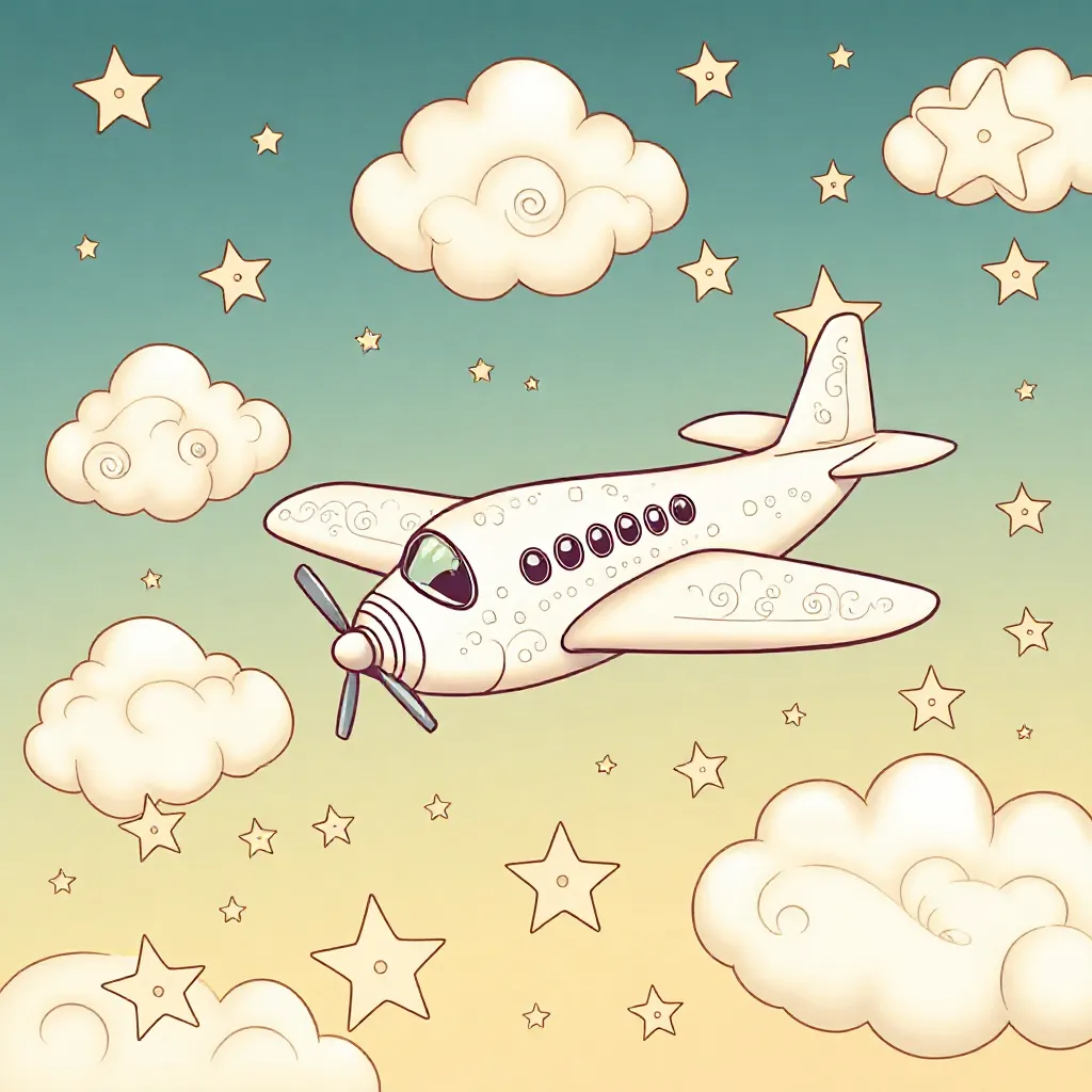 vliegtuig coloring page for children