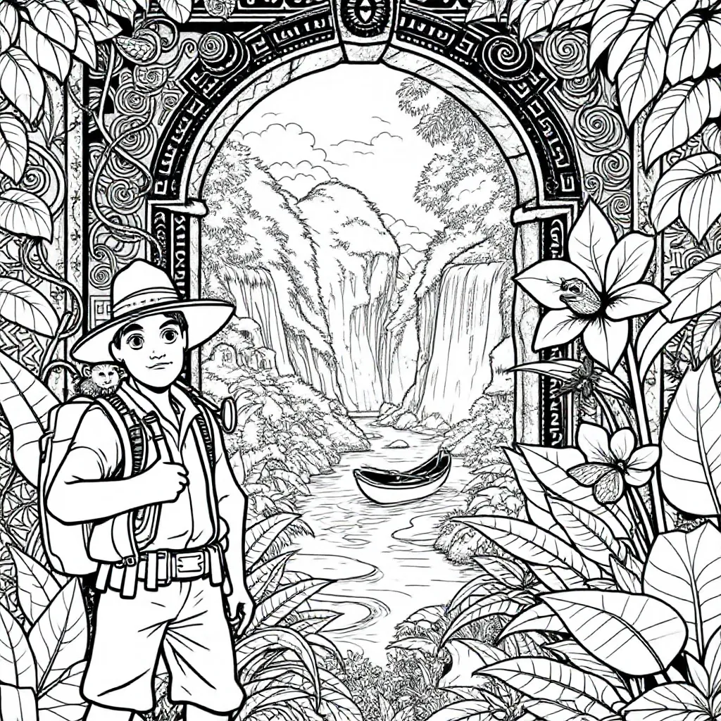 avontuur coloring page for children