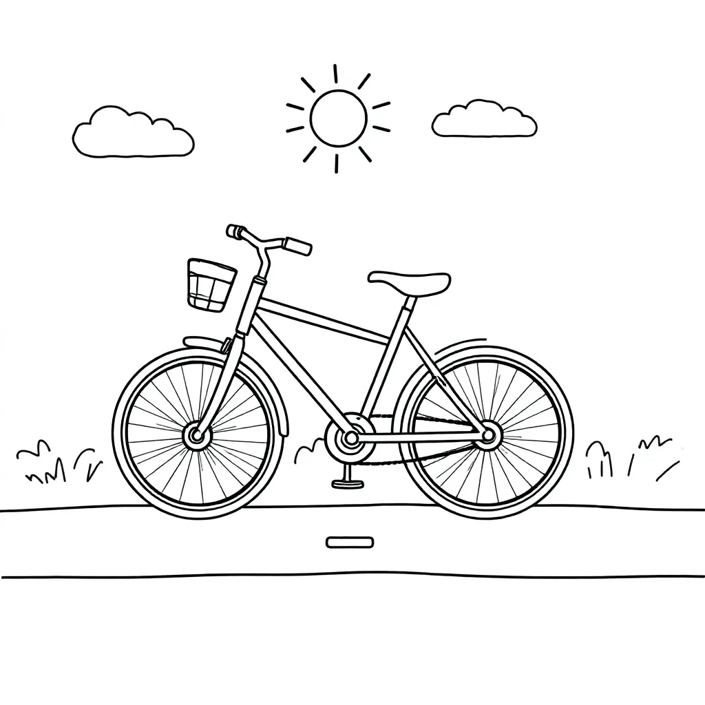 fiets coloring page for children