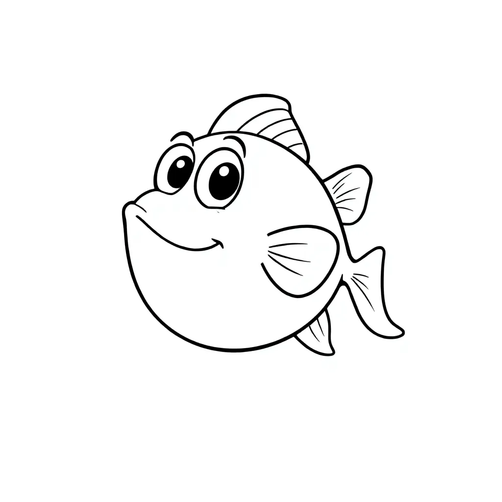 Sea creatures coloring page for children
