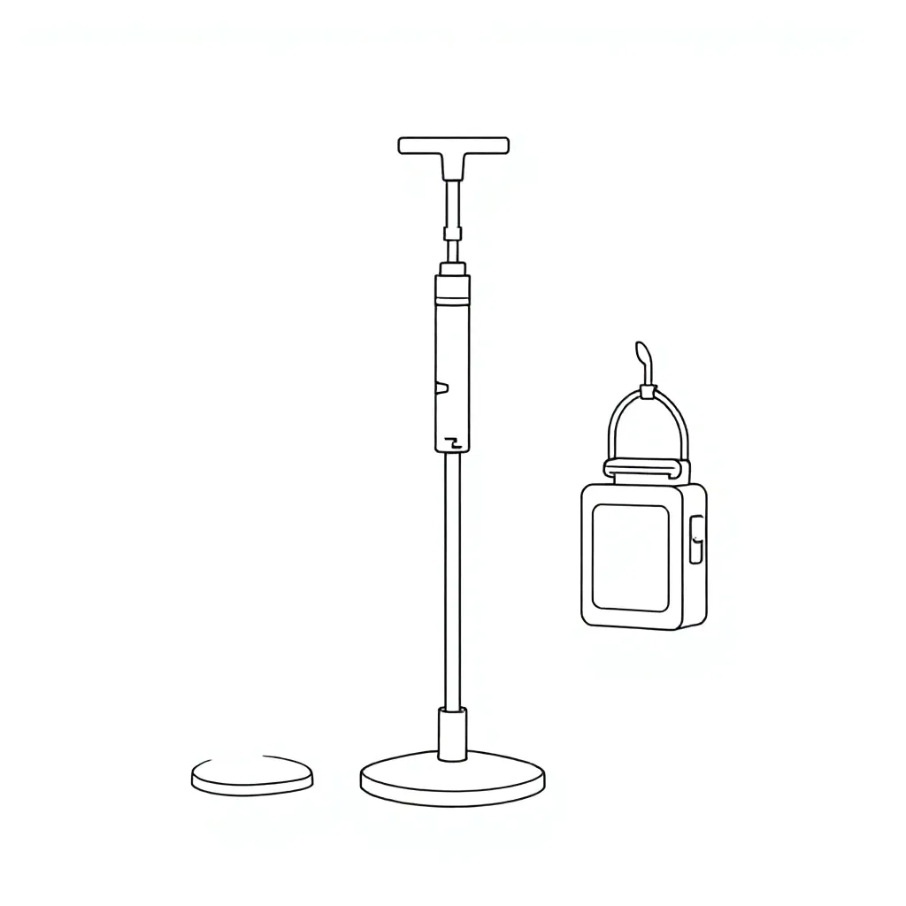 Een stethoscoop, spuit, voedingspomp coloring page for children