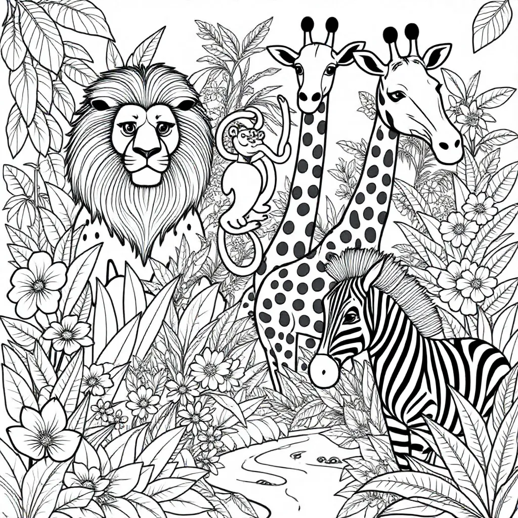dier coloring page for children