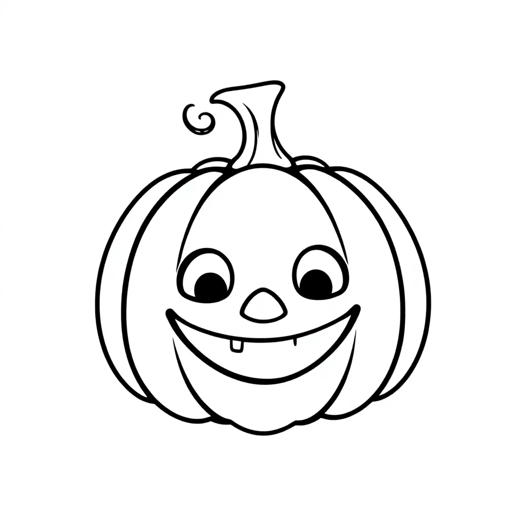 Pompoen coloring page for children