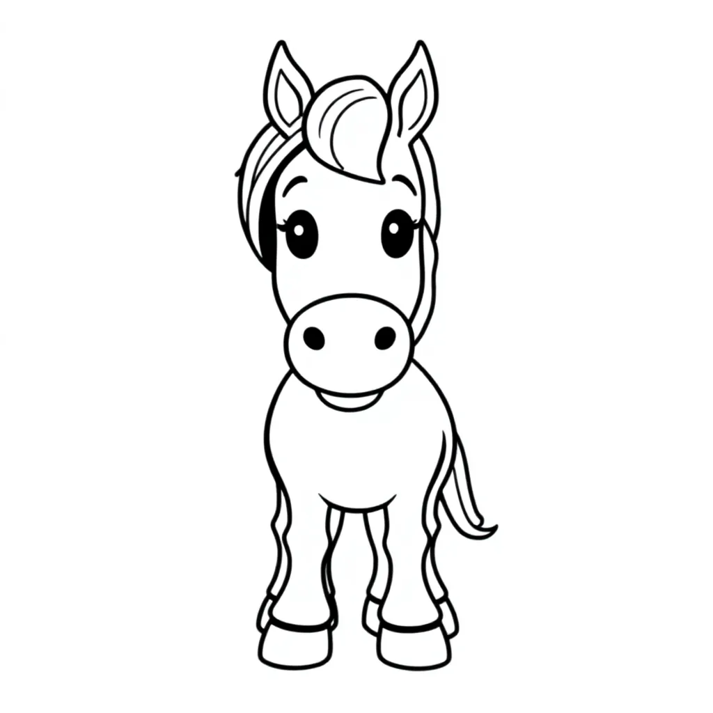 paard coloring page for children