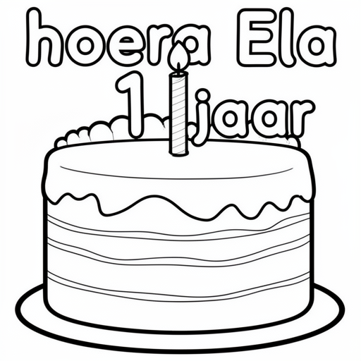 verjaardag kleurplaat voor kinderen