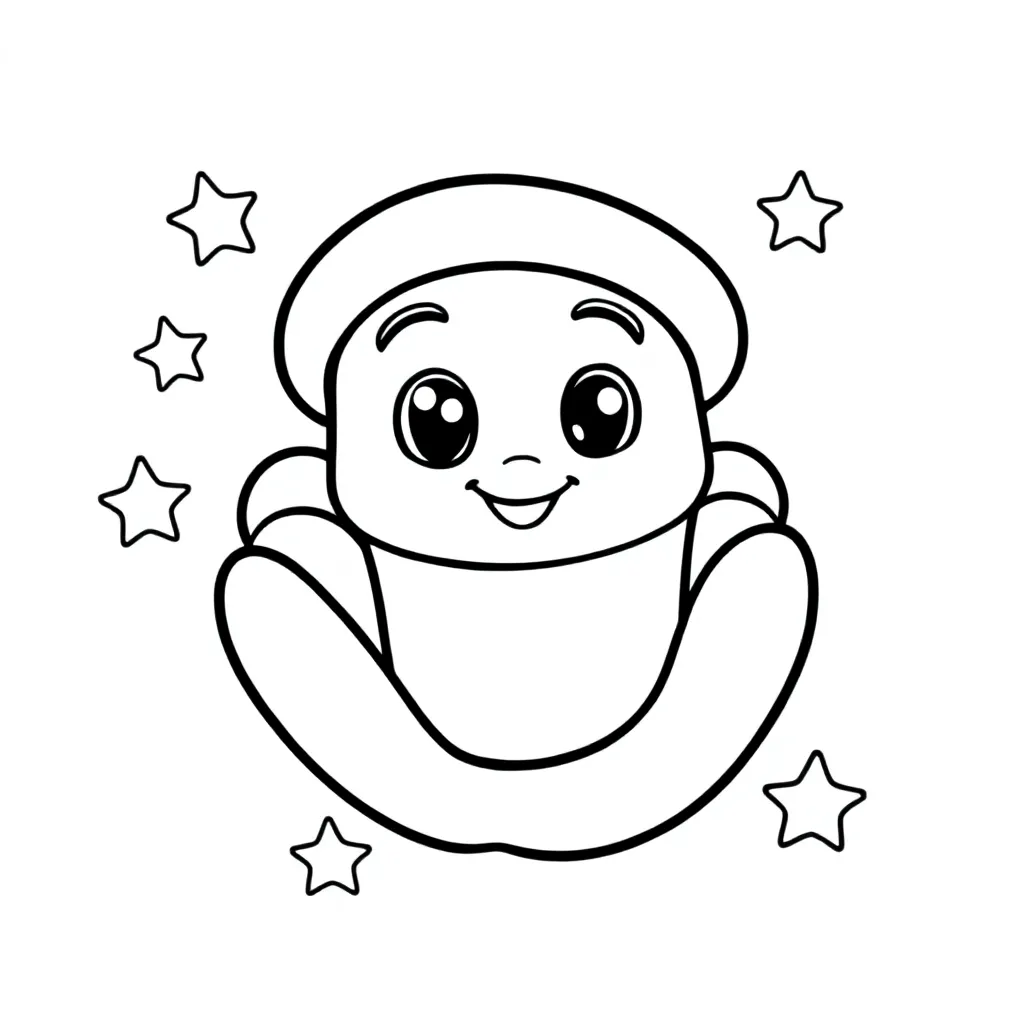 piemel kleurplaat voor kinderen