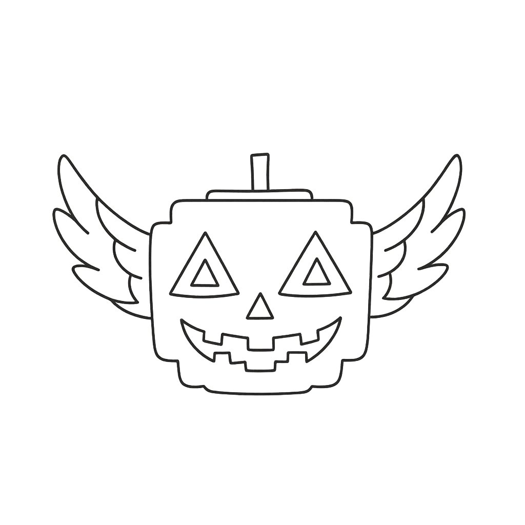 Spooky Lucky Block (Steal a Brainrot) kleurplaten voorbeeld