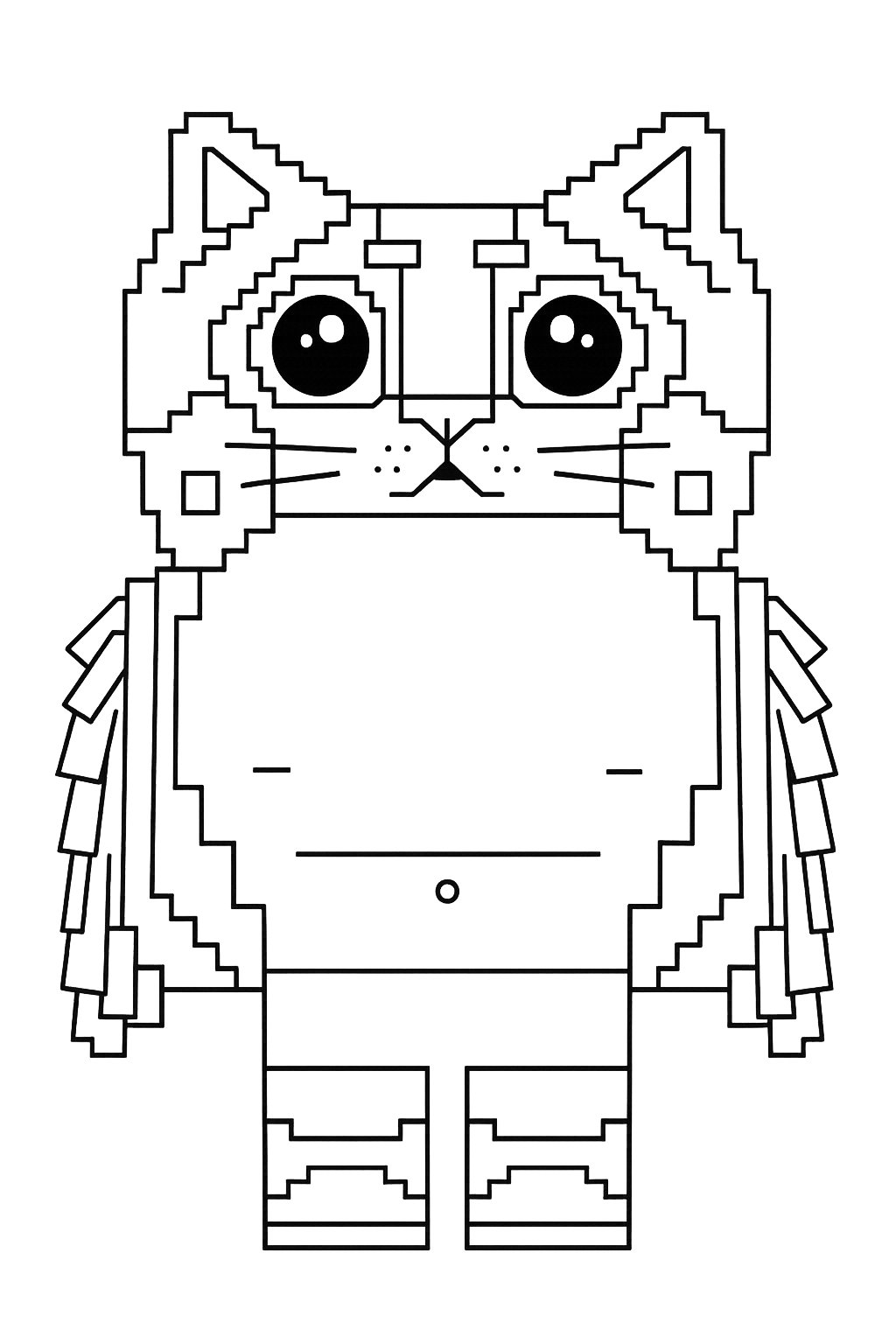 Meowl (Steal a Brainrot) kleurplaten voorbeeld