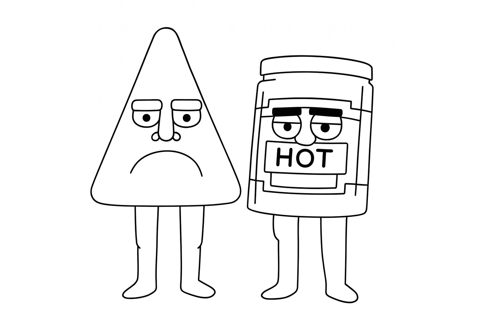 Kleurplaat van chipso and queso steal a brainrot, variant 3