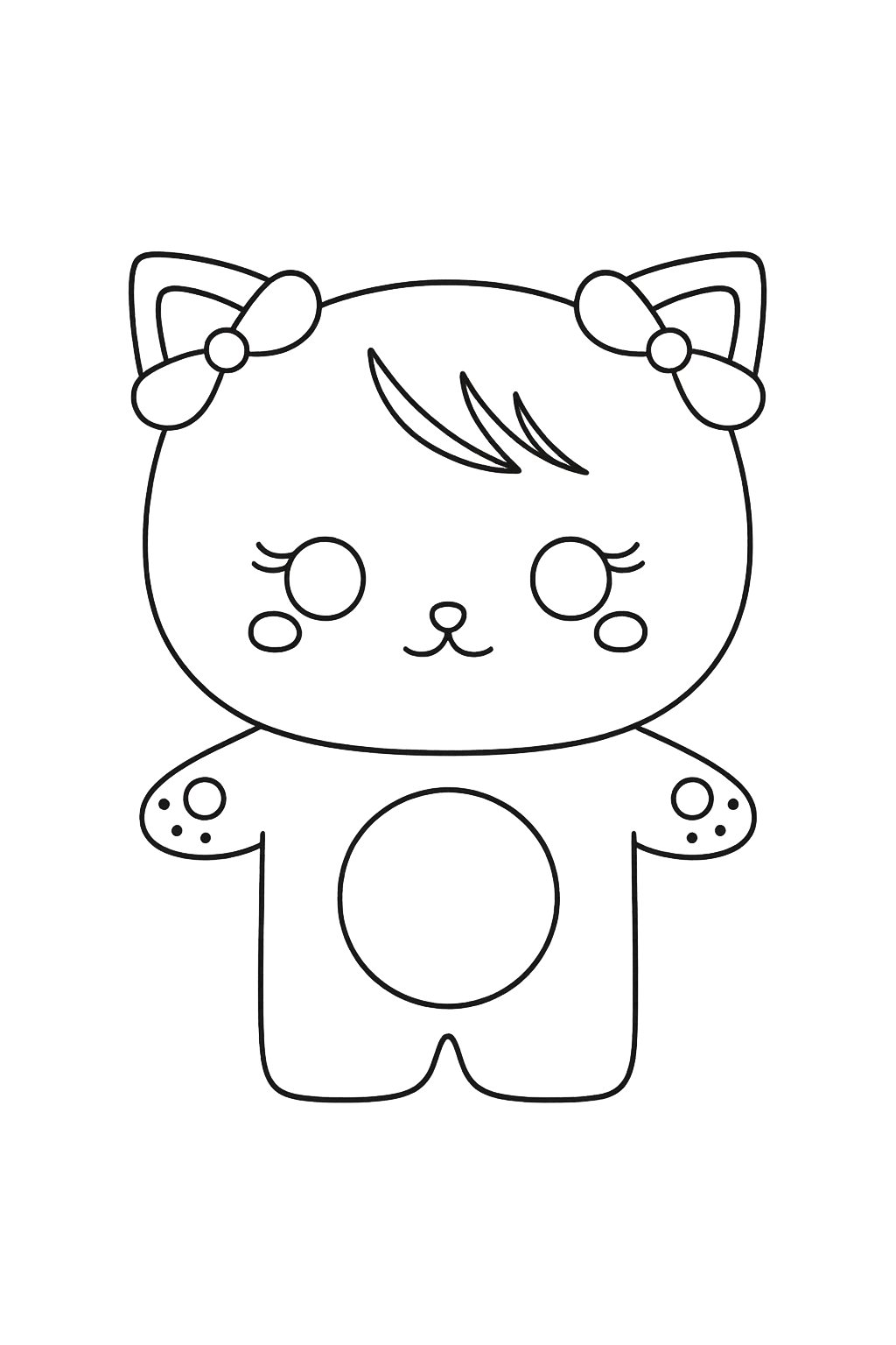 Kleurplaat van blackpink plush rose, variant 3