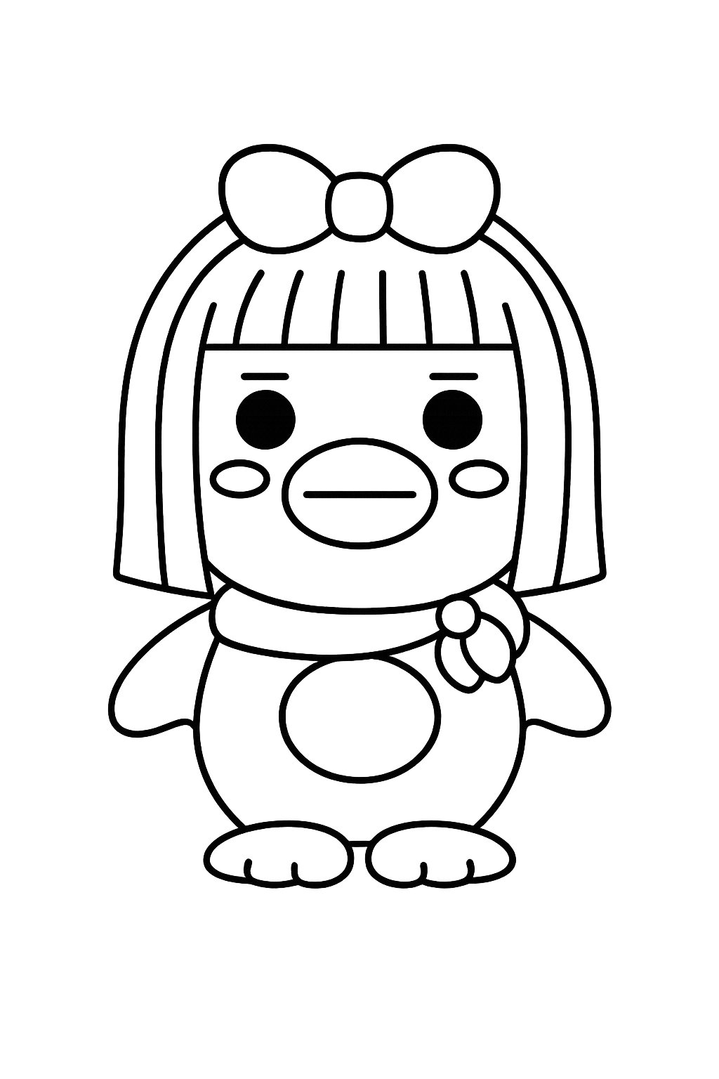 Kleurplaat van blackpink plush lisa, variant 1