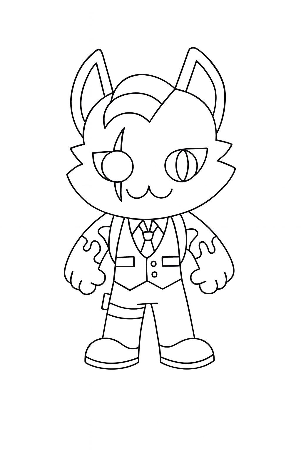 Kleurplaat van meowdas fortnite, variant 1