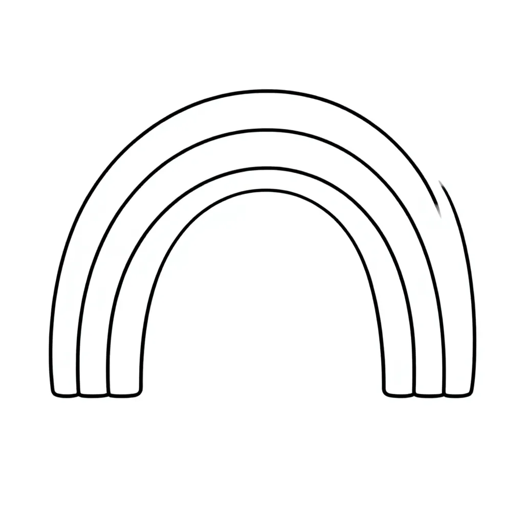 regenboog kleurplaat voor kinderen