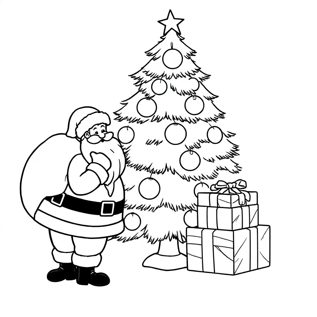 Kerst dingen kleurplaat voor kinderen