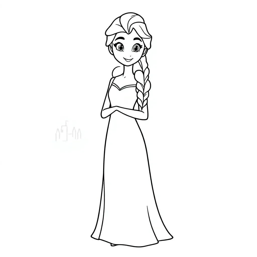 elsa kleurplaat voor kinderen