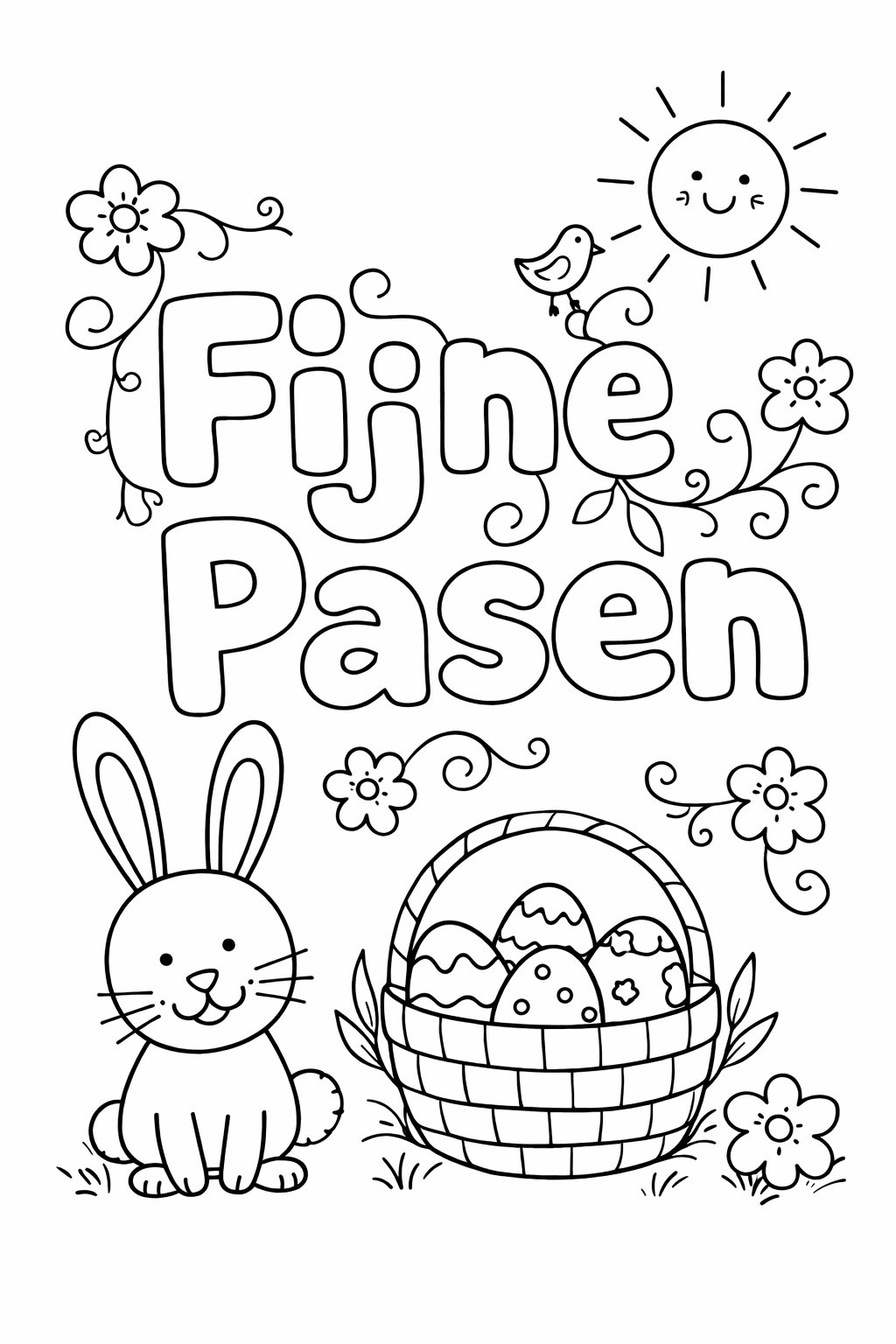 Dibujo para colorear Fijne pasen line art
