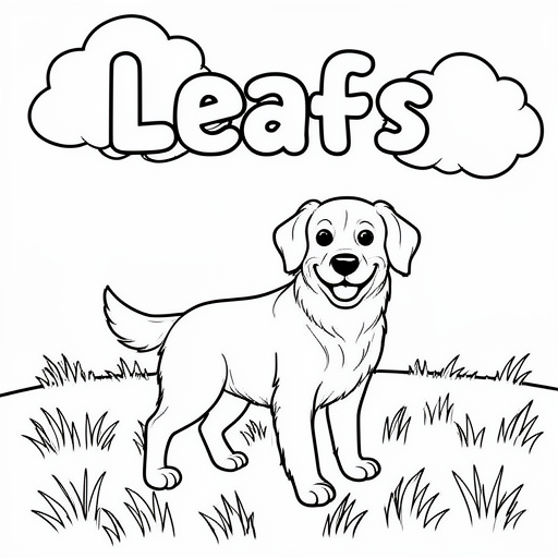 Hond kleurplaat voor kinderen