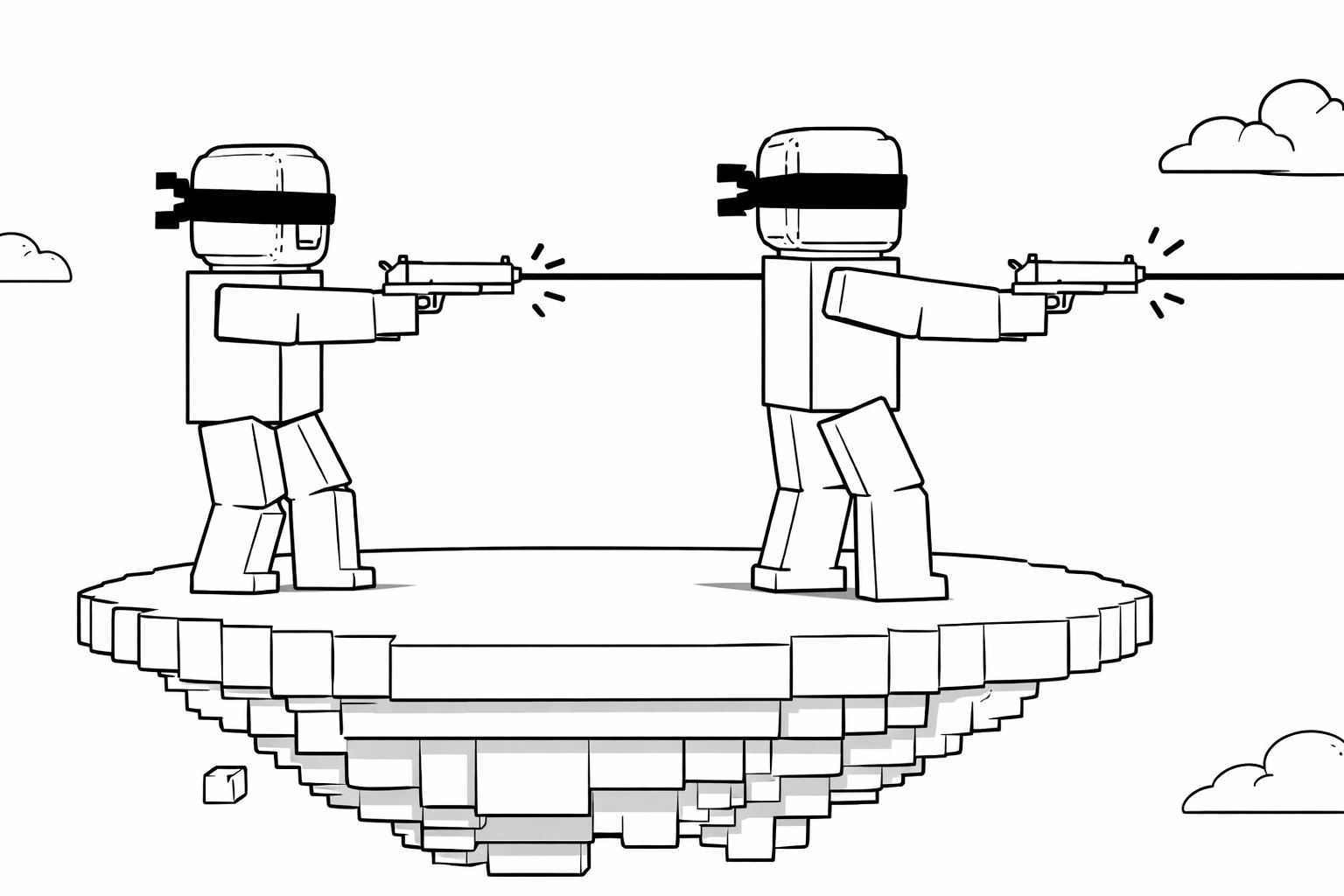 Dibujo para colorear [UPD] Blind Shot Roblox line art