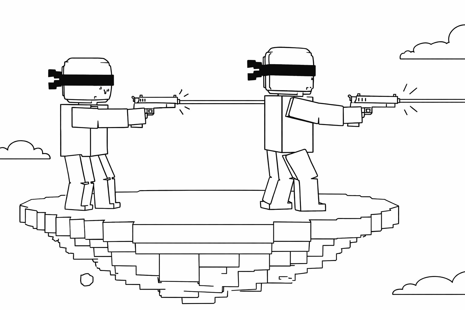 Dibujo para colorear [UPD] Blind Shot Roblox line art