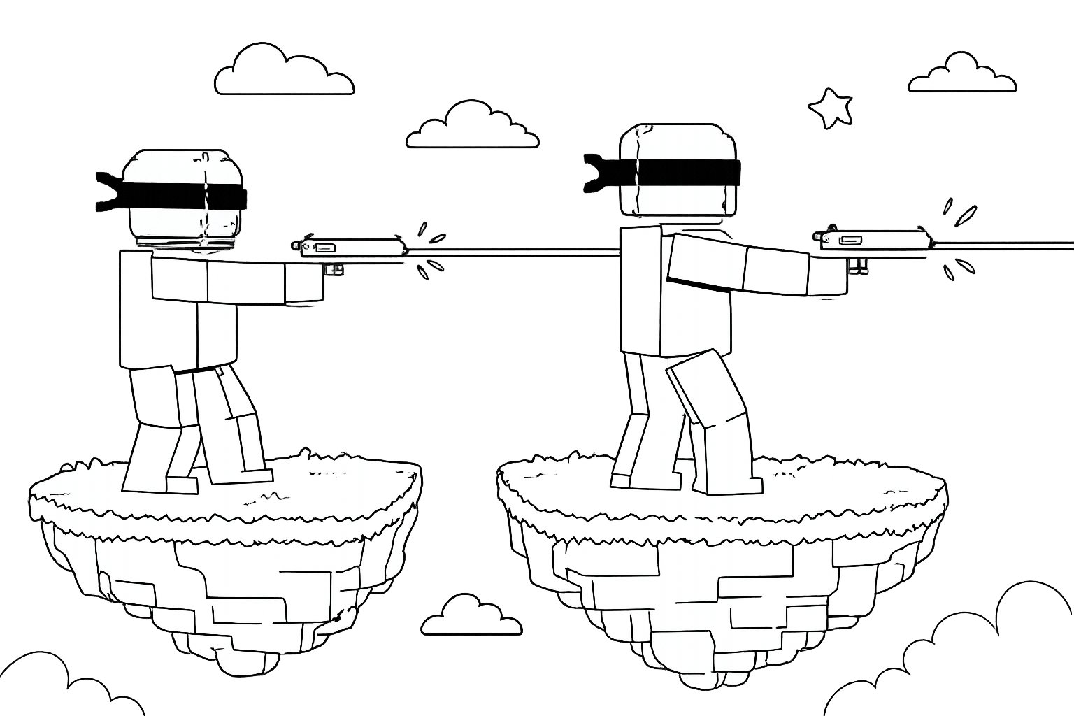 Dibujo para colorear [UPD] Blind Shot Roblox line art