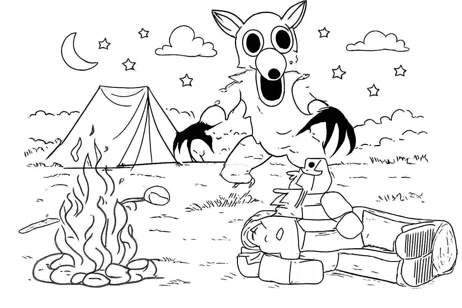 99 Nights in the Forest coloring page line art