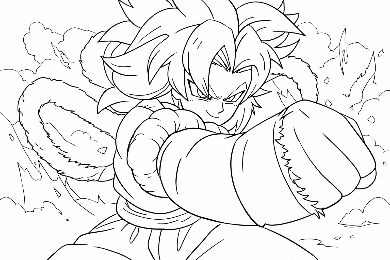 Anime Vanguards Roblox kleurplaat - zwart-wit lijntekening