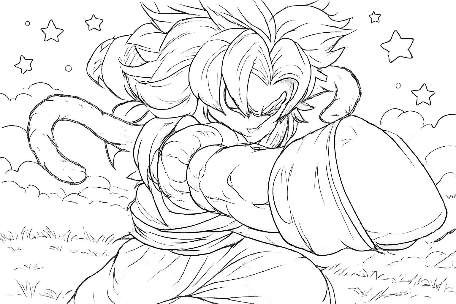 Dibujo para colorear Anime Vanguards Roblox line art