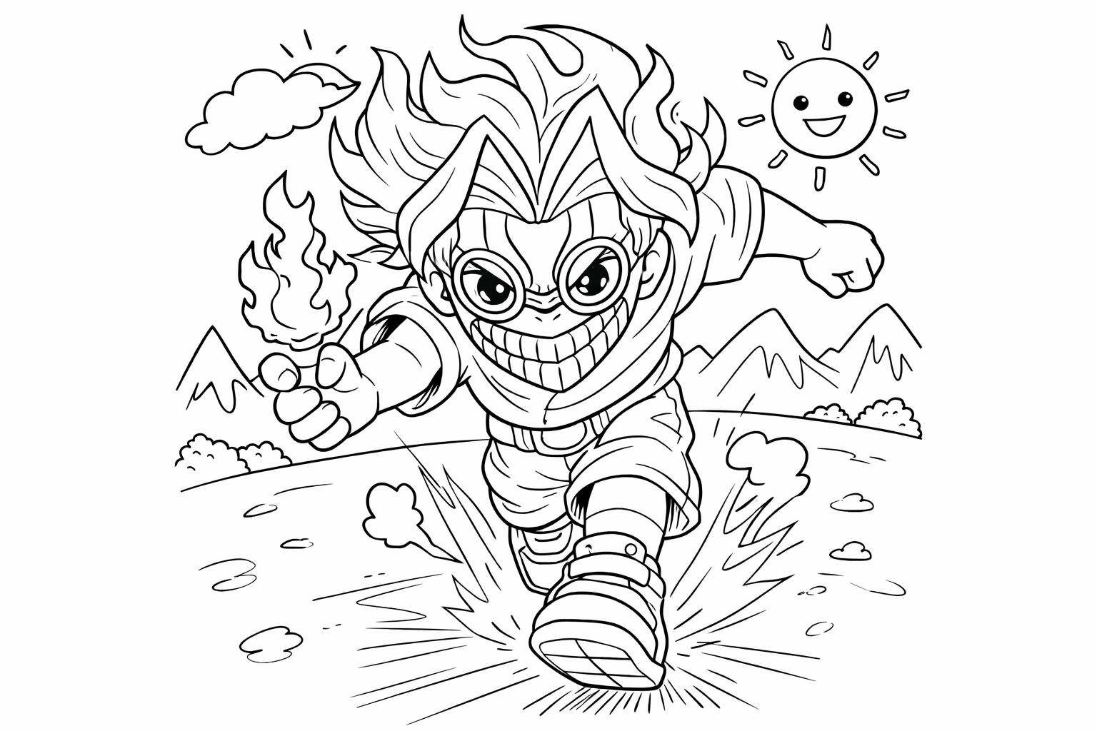 Coloriage Anime Vanguards dessin au trait