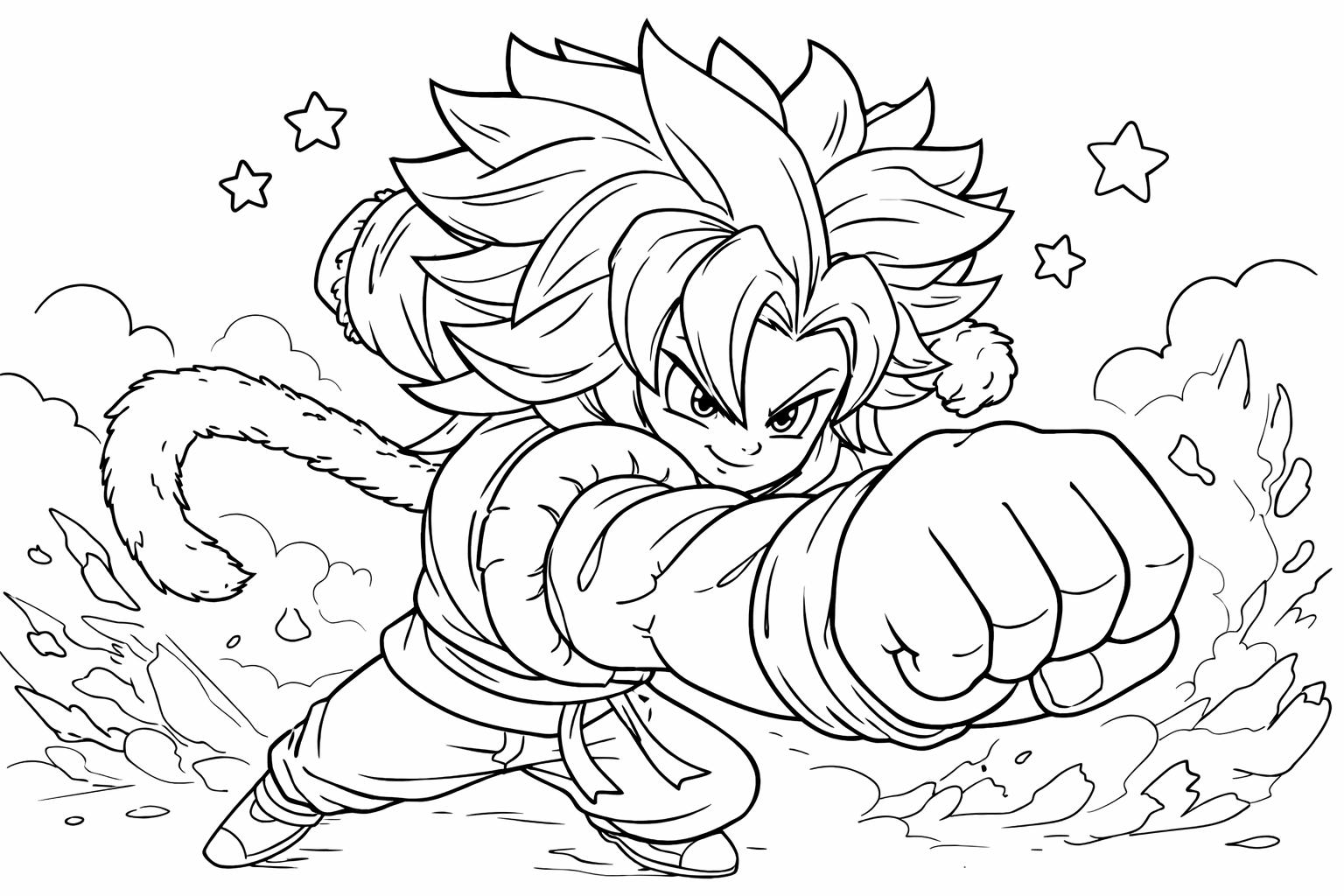 Dibujo para colorear Anime Vanguards Roblox line art