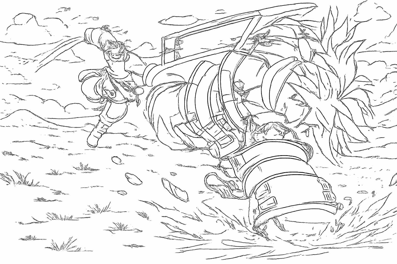 Coloriage Anime Vanguards Roblox dessin au trait