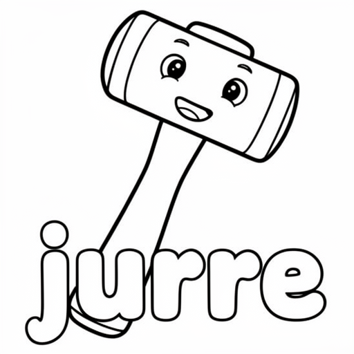 lex hamerslag kleurplaat voor kinderen