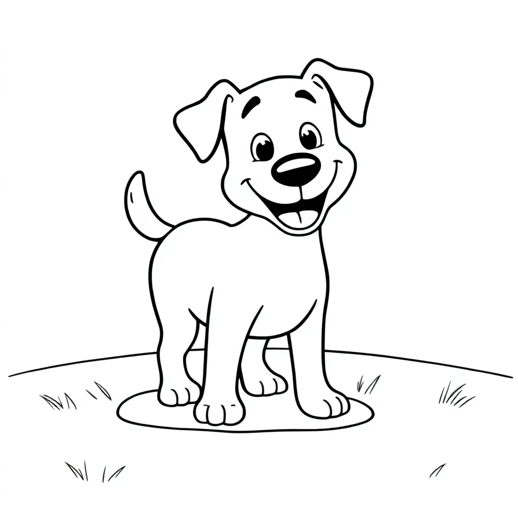 hond kleurplaat voor kinderen