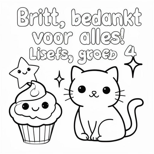 kawaii kleurplaat voor kinderen