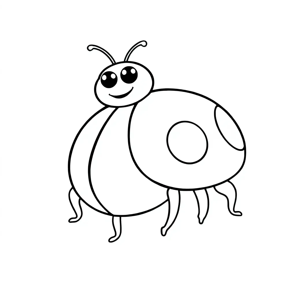 lieveheersbeest kleurplaat voor kinderen