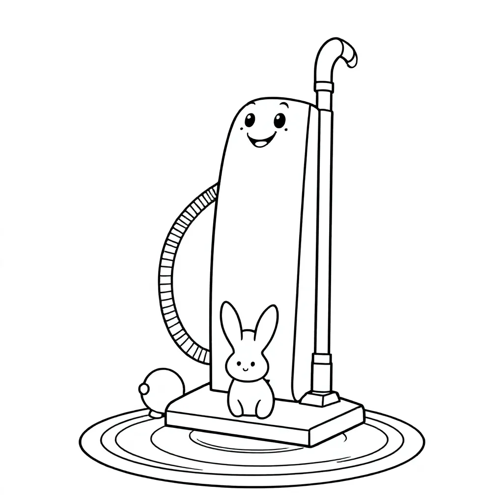 Elektrische Stofzuiger kleurplaat voor kinderen