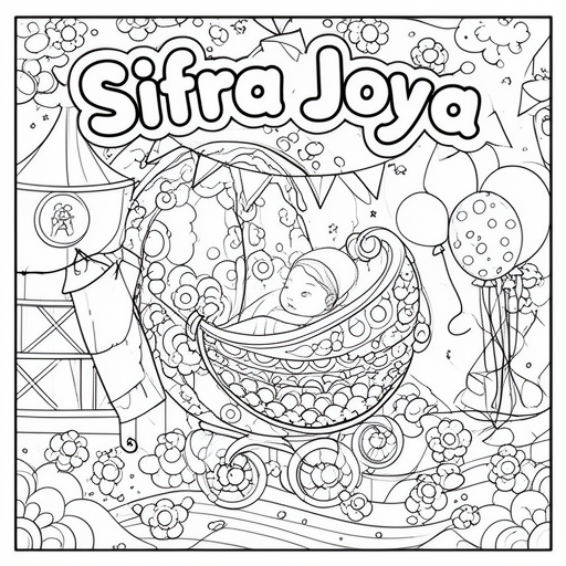 vlaggetjes en baby kleurplaat voor kinderen