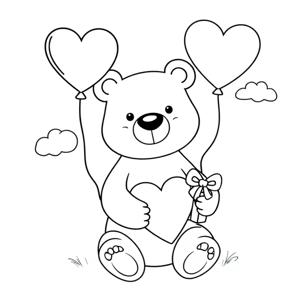 Valentijn kleurplaat voor kinderen