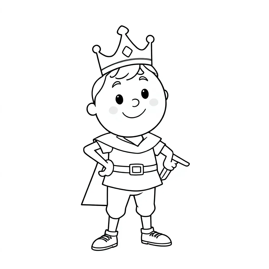 princes kleurplaat voor kinderen