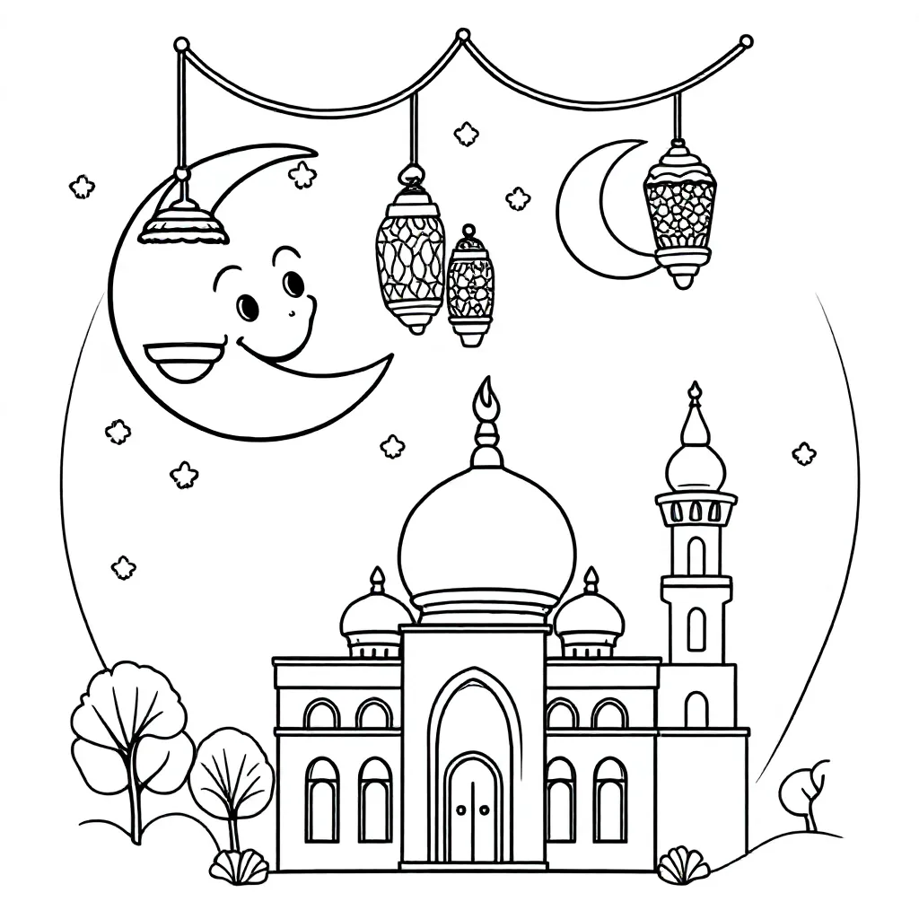 Een kleurplaat voor ramadan kleurplaat voor kinderen