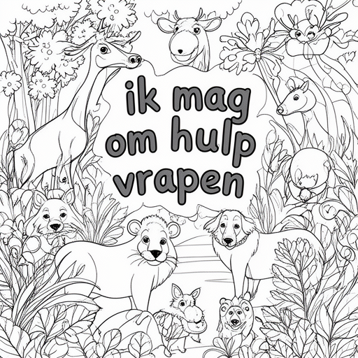dieren kleurplaat voor kinderen